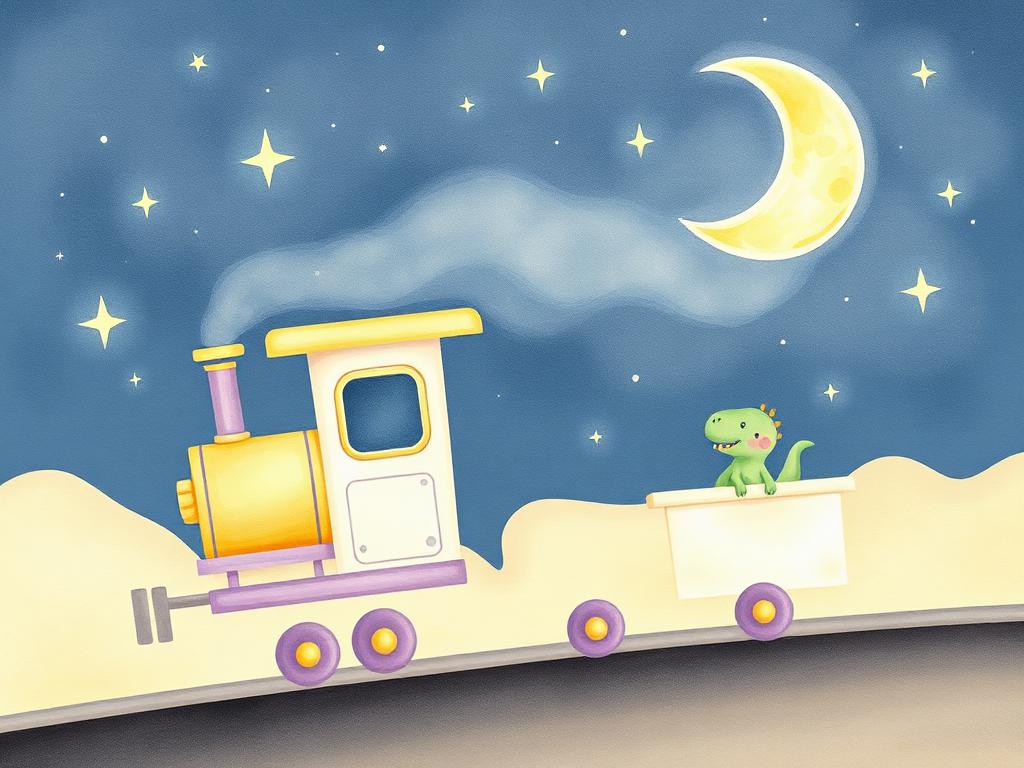 Oliver and the Moonlit Dinosaur Train
